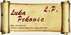 Luka Peković vizit kartica